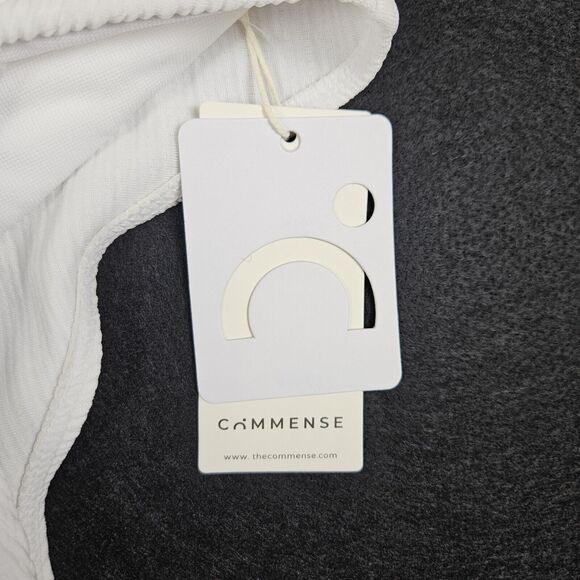 Minimalist White One Piece Swimsuit Womens M Ribbed Resort Cruise Vacation Beach - Picture 6 of 15